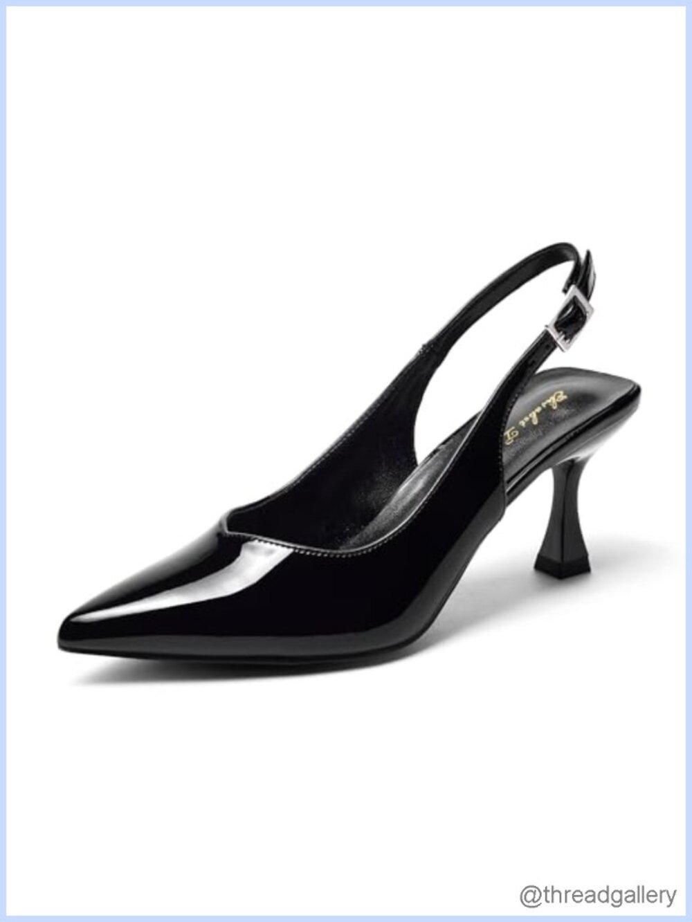 Kitten Heel Slingback Pumps 3 Inch Pointed Toe Low Heels Dressy